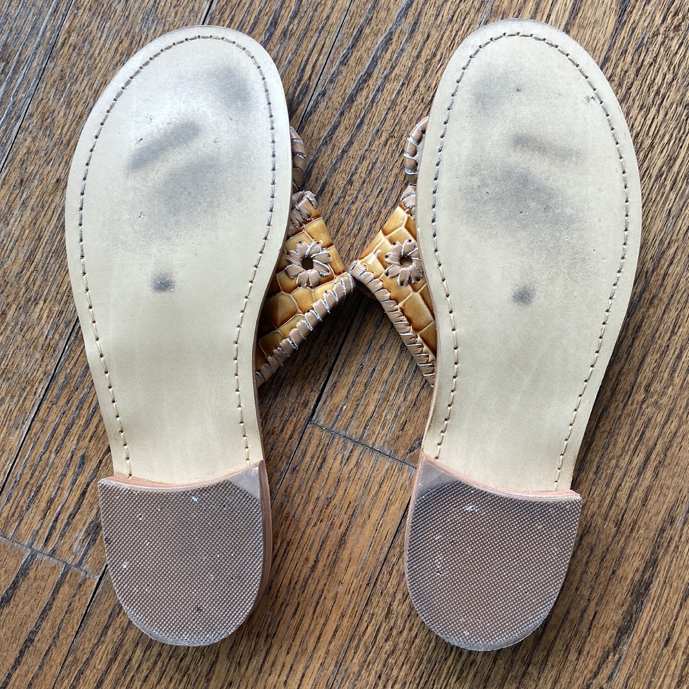 Jack Rogers shiny croc-embossed sandals - Picture 4 of 4
